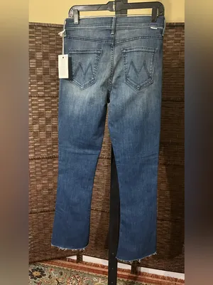 NEW MOTHER “The Runaway Step Fray” Jeans – A Night in Havana, Size 28 thumbnail 4