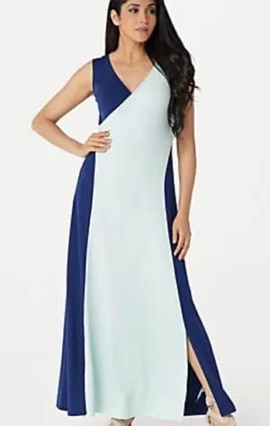 NWOT Du Jour Medium Teal and Blue Maxi Dress thumbnail 1