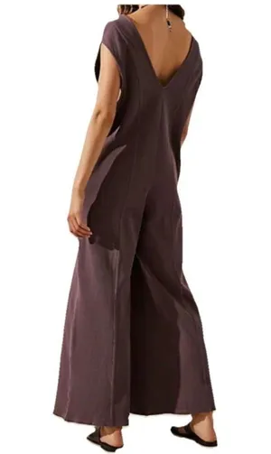 Free People Free-est Avenue Women's Ribbed Knit Jumpsuit Size S Purple One Piece thumbnail 3