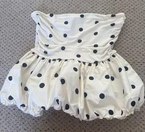 H&M strapless polka dot top thumbnail 1
