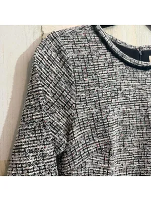 LOFT Women's Size 2 Shimmer Tweed Fit and Flare thumbnail 8