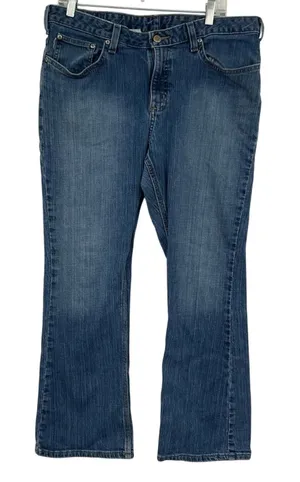 Carhartt Womens Straight Leg Jeans Womens 16 Medium Wash Mid Rise Blue Denim thumbnail 1
