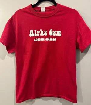 Comfort Colors Georgia College Panhellenic Alpha Gamma Delta Tee thumbnail 1
