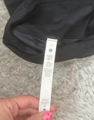Lululemon Align Biker Shorts Black Camouflage 6" thumbnail 3