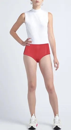 Calle‎ Del Mar Aza Ziegler Red Ribbed Knit Hot Pants Shorts – Size M thumbnail 1