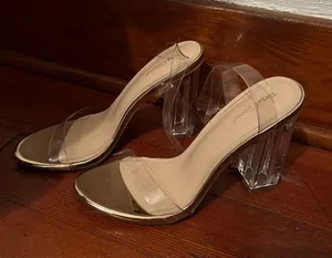 Clear Strappy Heels Size 6.5 thumbnail 4
