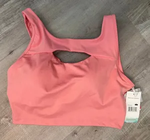 NWT Flamingo Pink Sports Bra Size Large Balance Collection thumbnail 1