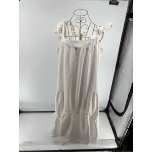Haute Hippie Style White Bow Tie Strap Long Dress Boho Women’s XL thumbnail 11