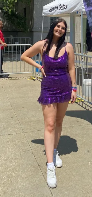 Purple Sequin Dress Lucy in the Sky thumbnail 1