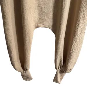 Woman’s Sleeveless Jogger Jumpsuit Tan Size XXL thumbnail 3