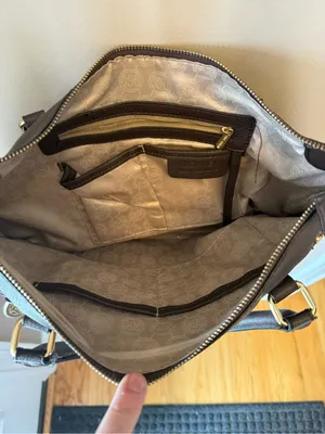 Michael Kors Dark Brown Leather Shoulder Bag with Gold Hardware thumbnail 4