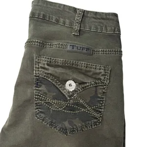 Cowgirl Tuff Tuff Flex Olive Green Trouser Flare Jeans 32x33 Western Coastal thumbnail 8