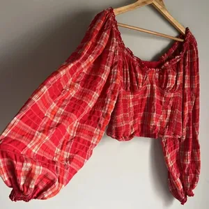 Free People Cherry Bomb Balloon Sleeve Top thumbnail 6