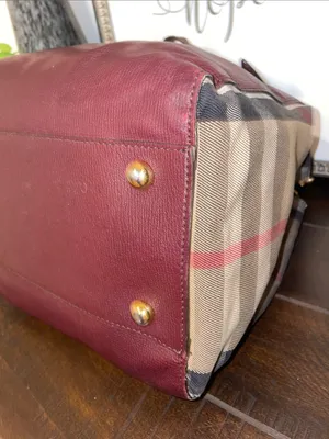 Burberry Canterbury House Check Canvas Leather Tote Shoulder Bag thumbnail 9