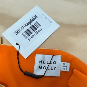 NWT Hello Molly Twin Flame Midi Dress Slit Ombre Yellow Orange Sz 2 Summer Party thumbnail 7