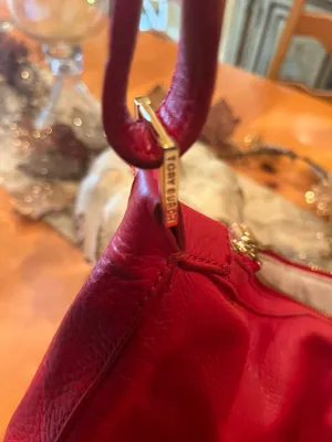 Tory Burch Beautiful Red Leather TB large hobo bag thumbnail 5