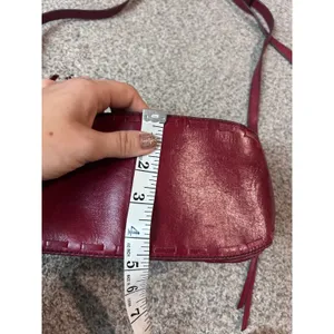 Hobo Red Genuine‎ Leather Slouchy Crossbody Bag Whipstitch Detail Tassel Zipper thumbnail 15