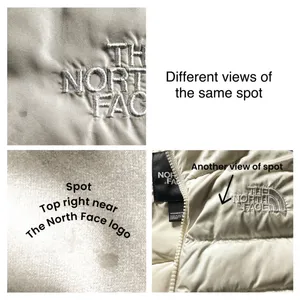 The North Face 550 Down Puffer Jacket XS Cream Off White Aconcagua thumbnail 13