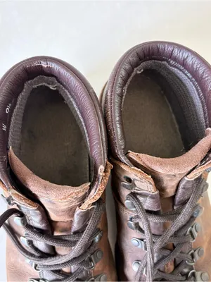 Eddie Bauer Women Waterproof Brown Leather Hiking Boots Sz 9.5 Vibram Sole Italy thumbnail 7