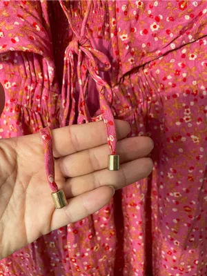Free People Pink Floral Smocked Skater Dress Femme Florence Mini Medium thumbnail 6