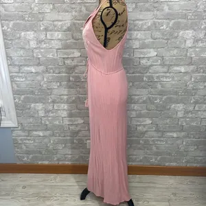 Love Tree Pink Gauzy Embroidered Maxi Dress thumbnail 3