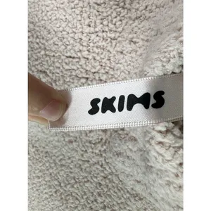 Skims Cozy Knit Pants Sz S/M Pink Fuzzy Teddy Cozy Long Pull On Wide Leg thumbnail 4