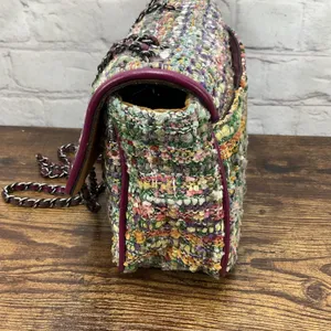 Patricia Nash Lorenza Flap Mauve Plaid & Leather Crossbody/Shoulder Bag‎ thumbnail 3