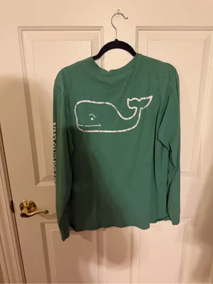 Vineyard Vines Men's Long-Sleeve Pocket Tee in Teal Green thumbnail 3