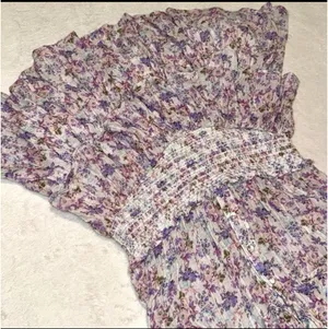 Loveshackfancy Shanely Printed Floral Mini Ruffle Dress size Medium thumbnail 5
