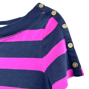 Lauren by Ralph Lauren‎ Size Large Shirt Black Pink Striped Edgy Punk Emo thumbnail 3