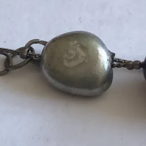 Purple and Silver Tone Beaded Boho Necklace thumbnail 5