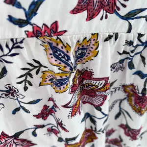 Old Navy Women’s Multicolor Floral Print/White Background Maxi Sleeveless Dress thumbnail 8