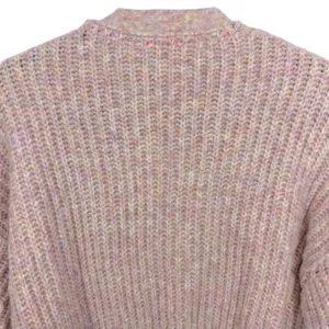 Free People Molly Cable Cardi Oversized‎ Knit Cardigan XS thumbnail 8