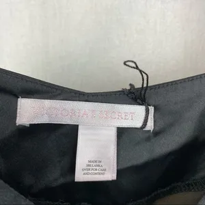 VS Victoria’s Secret Black Open Front Short Sleep Dress L thumbnail 6