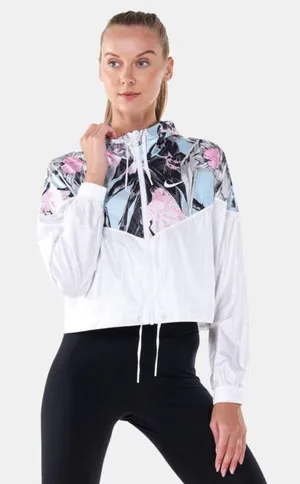 Nike Colorful Floral Cropped Windbreaker thumbnail 1