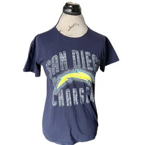 San Diego Chargers T Shirt Navy Blue Unisex Mens Womens Graphic Tee Sz Small thumbnail 2