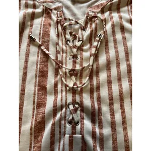 Eden & Olivia Shirt Size Large Striped‎ Tunic Boho Peasant Hippie Preppy thumbnail 7