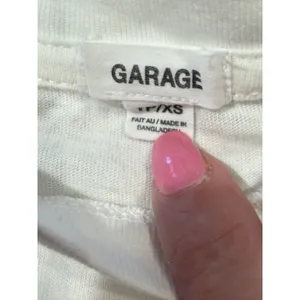 Garage White Cropped Short Sleeve Butterfly Tee Size XSmall XS thumbnail 4