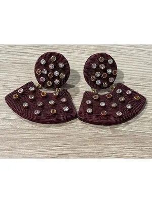 Tuckernuck Jewelry Gemstone Meritt Earrings in Brown New One Size Womens thumbnail 7