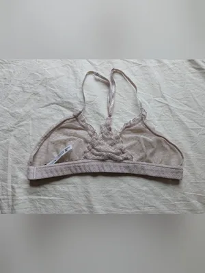 Free People Intimately Lace Racer Bralette Small Blush Pink thumbnail 2