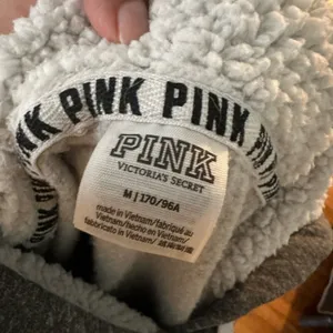 PINK Victoria’s Secret Gray Fleece-Lined Hoodie – Size M thumbnail 6