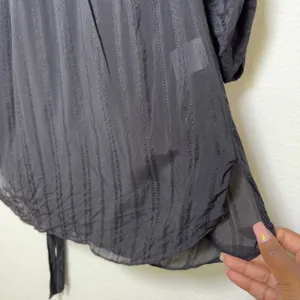 Veronica Beard Women SILK Top Blouse 4 Black‎ Ruffle Royalcore Cottage thumbnail 7