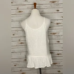 A.L.C. coquette white linen ruffled wrap top Size Small thumbnail 3