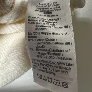 Madewell Airyterry V-Neck‎ Sweatshirt Tee Womens Size Large Cream thumbnail 4