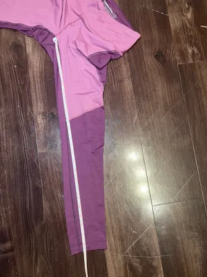 Outdoor Voices Leggings Move Free 3/4 Tech Sweat Size Small Color block Pink and Purple thumbnail 4
