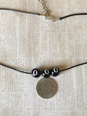 Handmade 8 ball grunge funky unisex necklace🎲8️⃣🖤 thumbnail 9