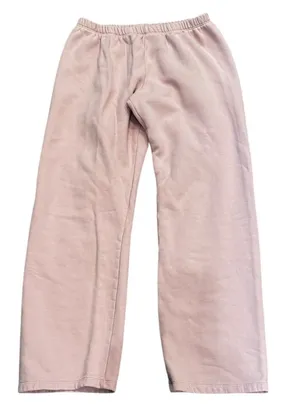SET Active Sweatpants Blush Pink 100% Cotton Fleece Wide Leg Lounge Pants-Med thumbnail 1