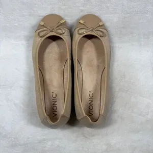 Vionic Minna Met Nude Gold Metallic Patent Leather Ballet Flats Womens 7.5 thumbnail 5