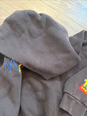 MADHAPPY x Toy Story Pixar Black logo embroidered Hoodie XS HTF thumbnail 8