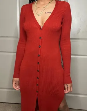 Women’s Maxi Orange Dress Size 4 thumbnail 3